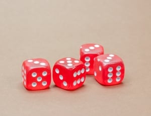 4 game red and white dices thumbnail