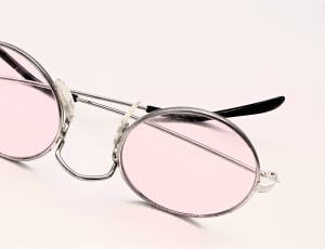 silver and black framed eyeglasses thumbnail