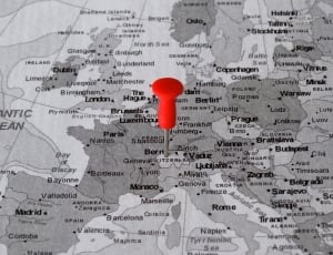 map with red pin pinned on Switzerland region thumbnail