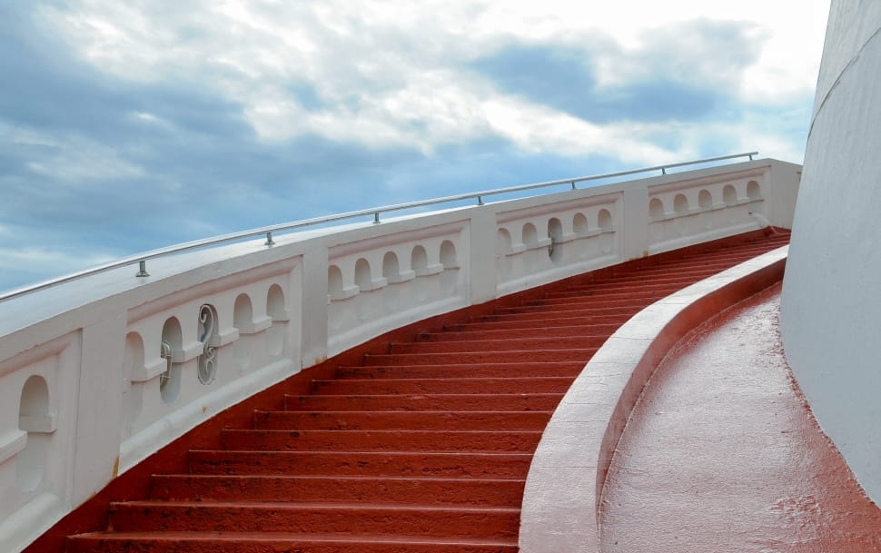 Stair, Sky, Heaven, Red, Stairway, cloud - sky, arch preview