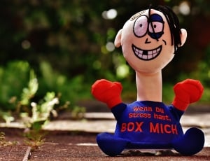 blue and red box mich plush toy thumbnail