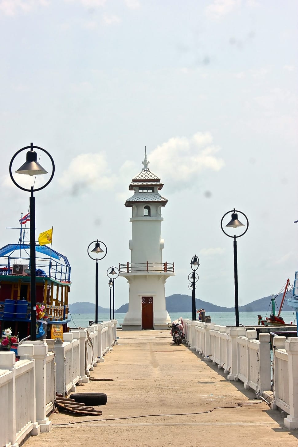 Pier, Lighthouse, Bangbao, Port, travel destinations, sky preview