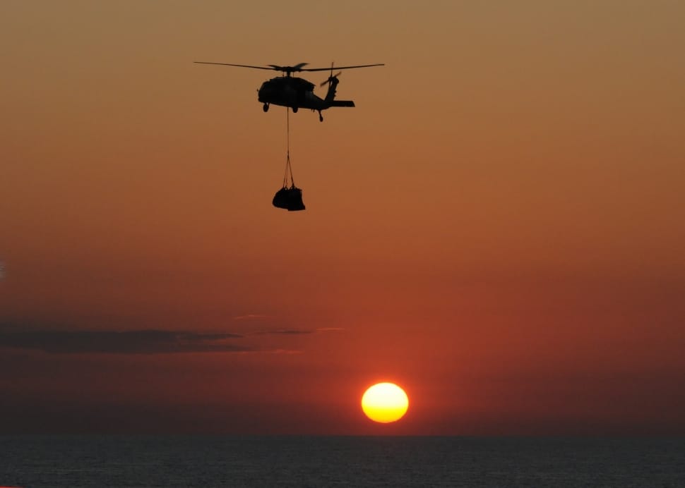 helicopter silhouette photo preview