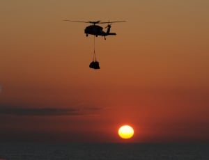 helicopter silhouette photo thumbnail