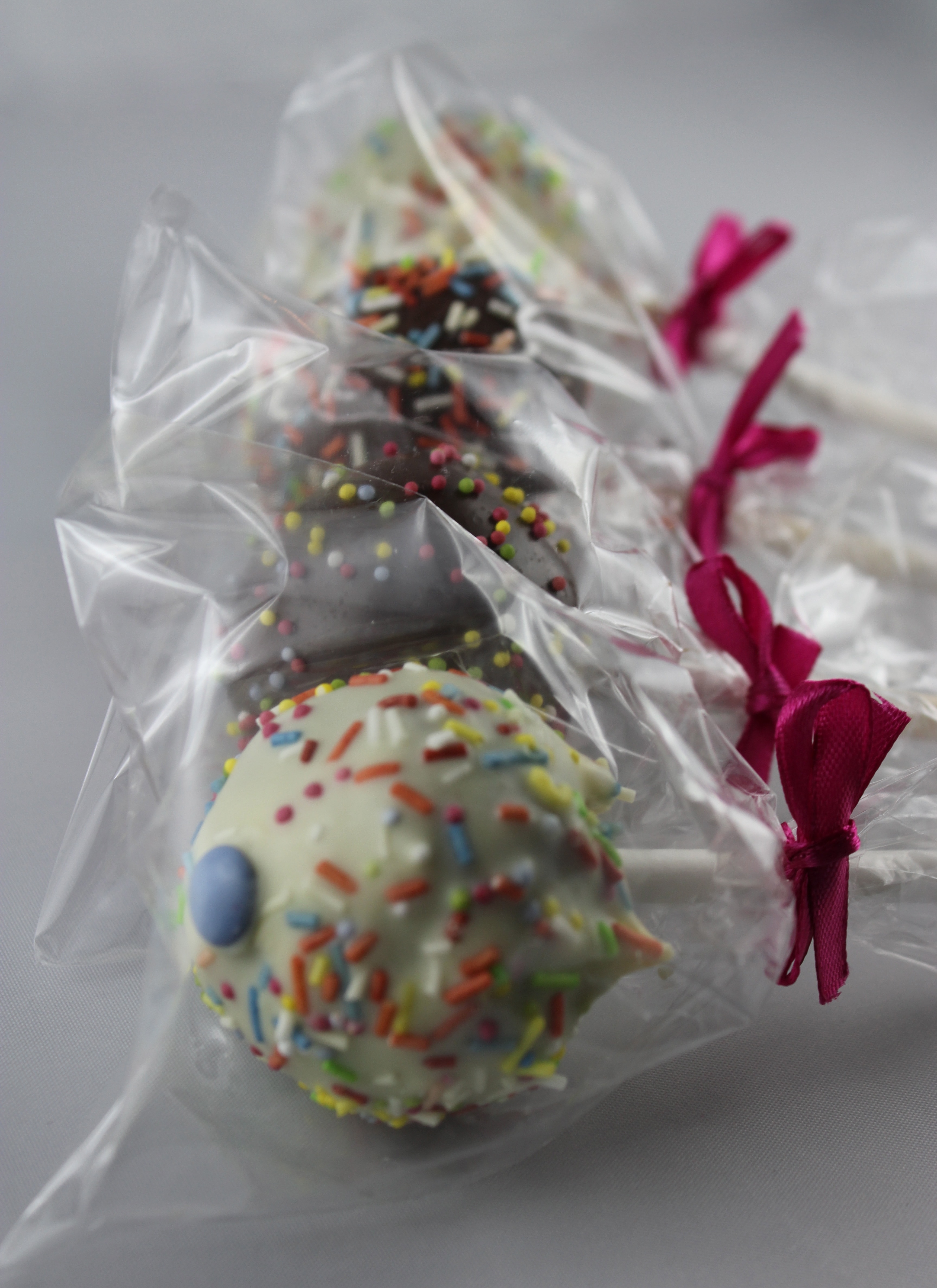 chocolate balls with sprinkles