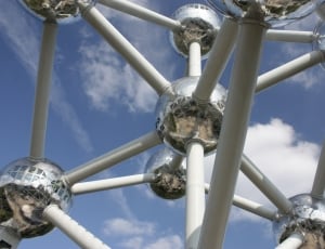 white and silver atomium in brussels thumbnail