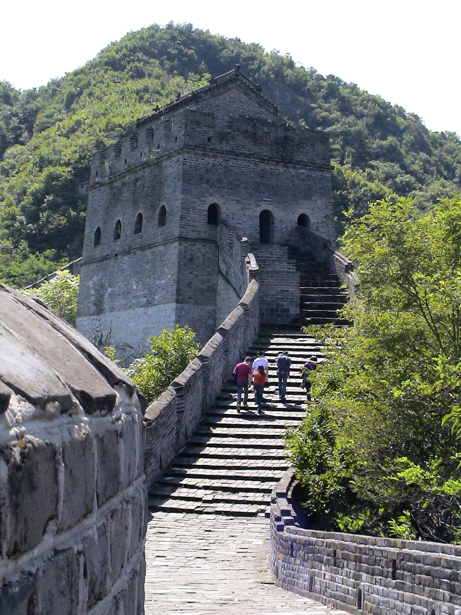 group of person walking on great wall of china