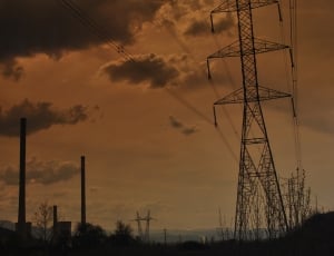 electrical post during golden hour thumbnail