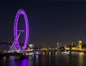 london eye at nighttime thumbnail
