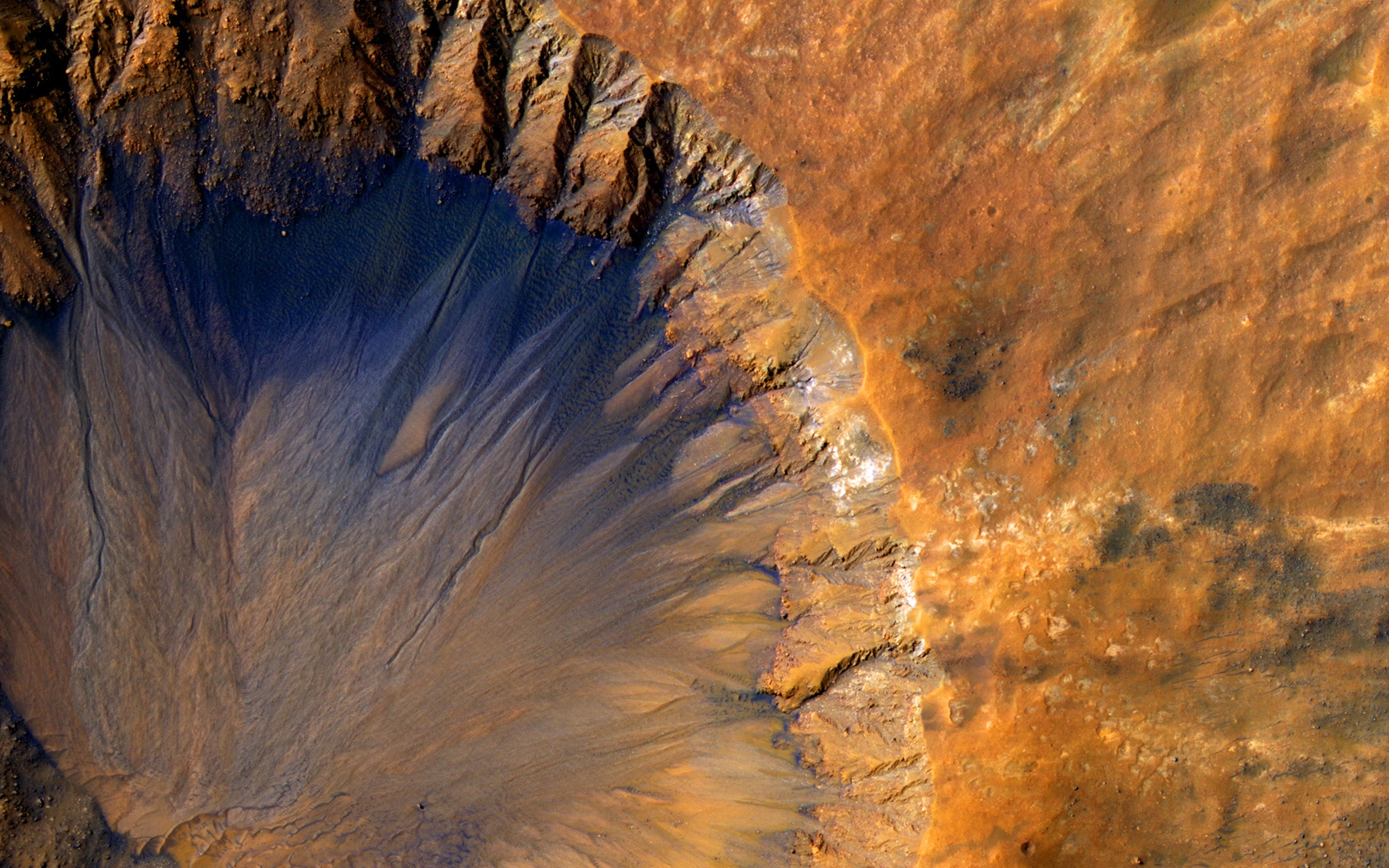 aerial view of crater