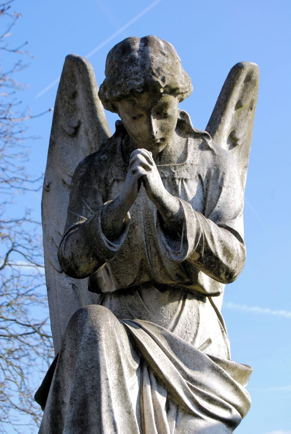 angel concrete statue preview