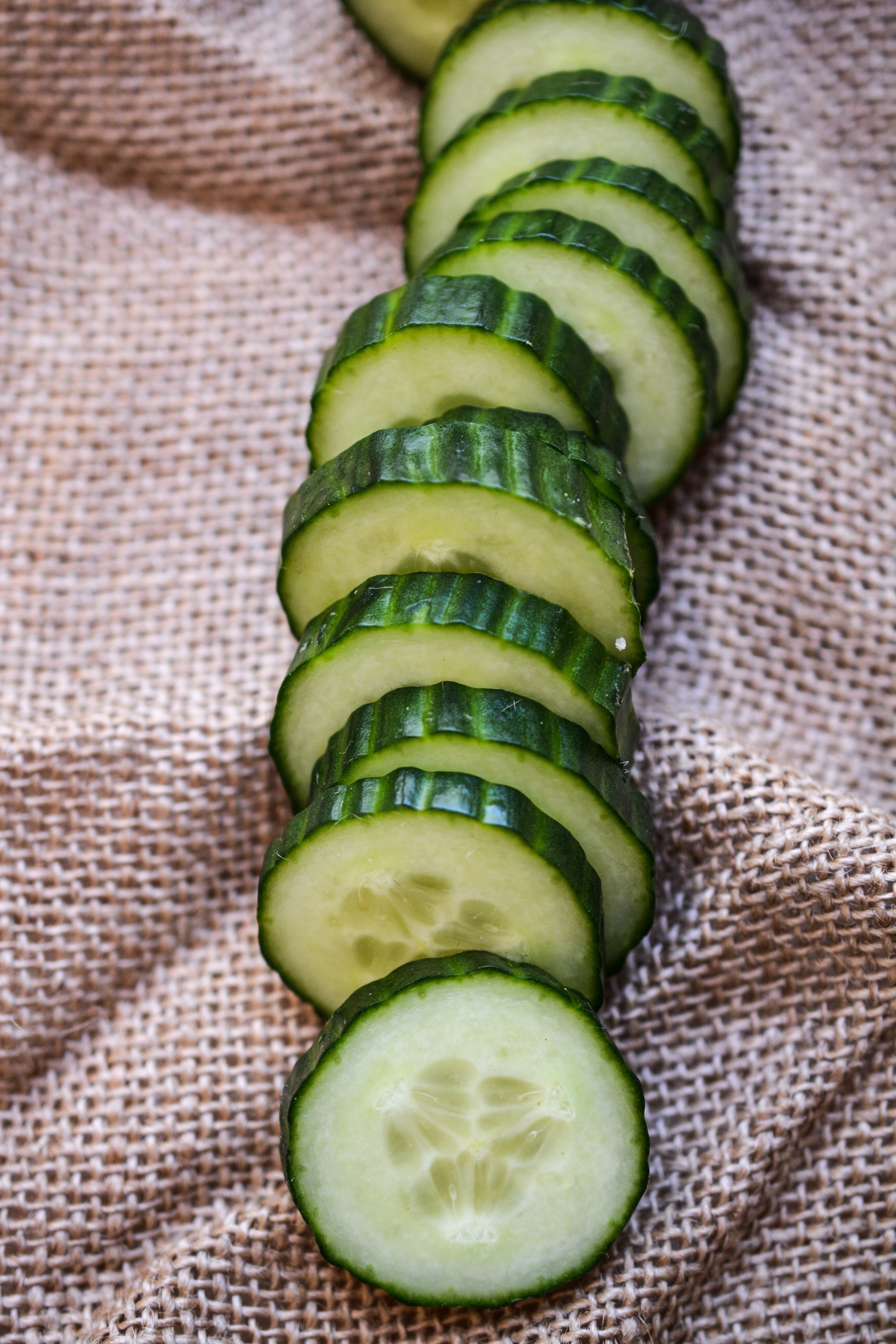 Cucumber, Slices, Green, Fresh, Healthy, cucumber, green color