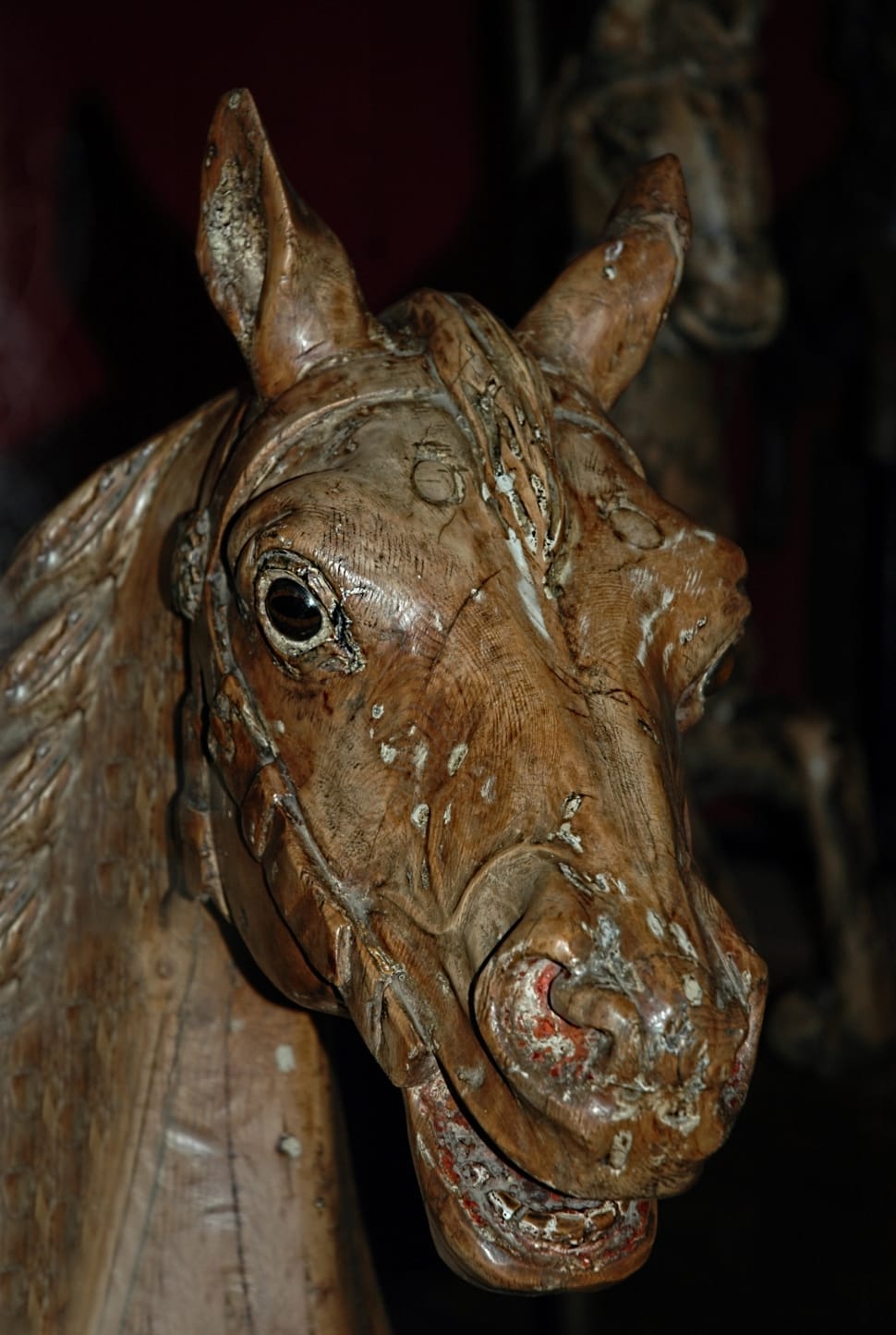 close up photo of brown horse figurine preview