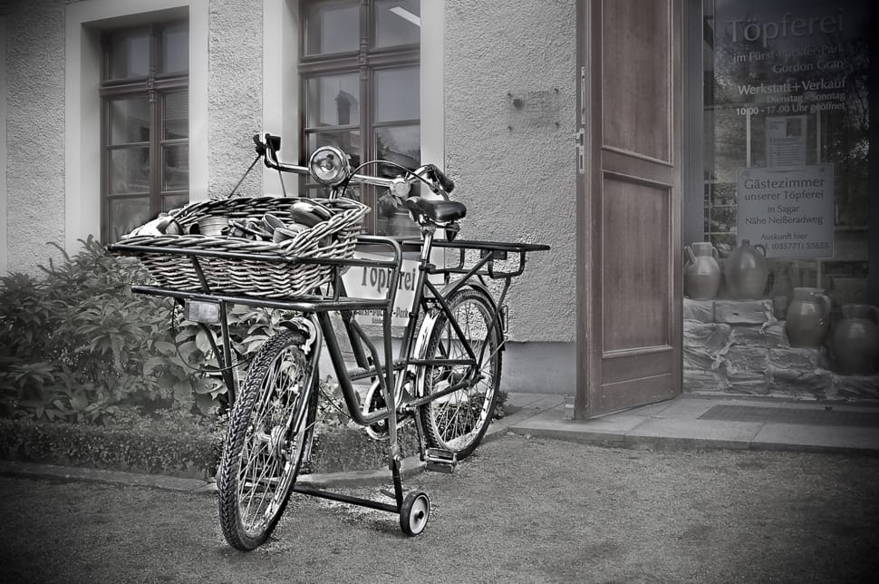 Old Bike, Bike, Wheel, Shopping Cart, outdoors, bicycle preview