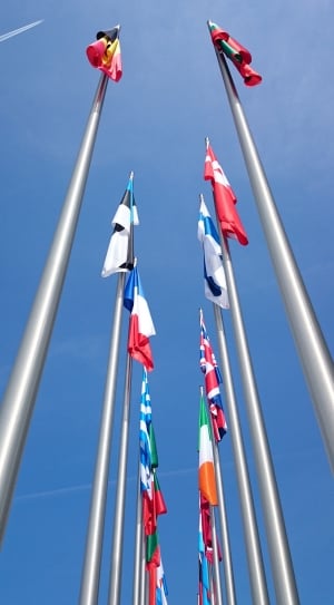 country flags on poles thumbnail