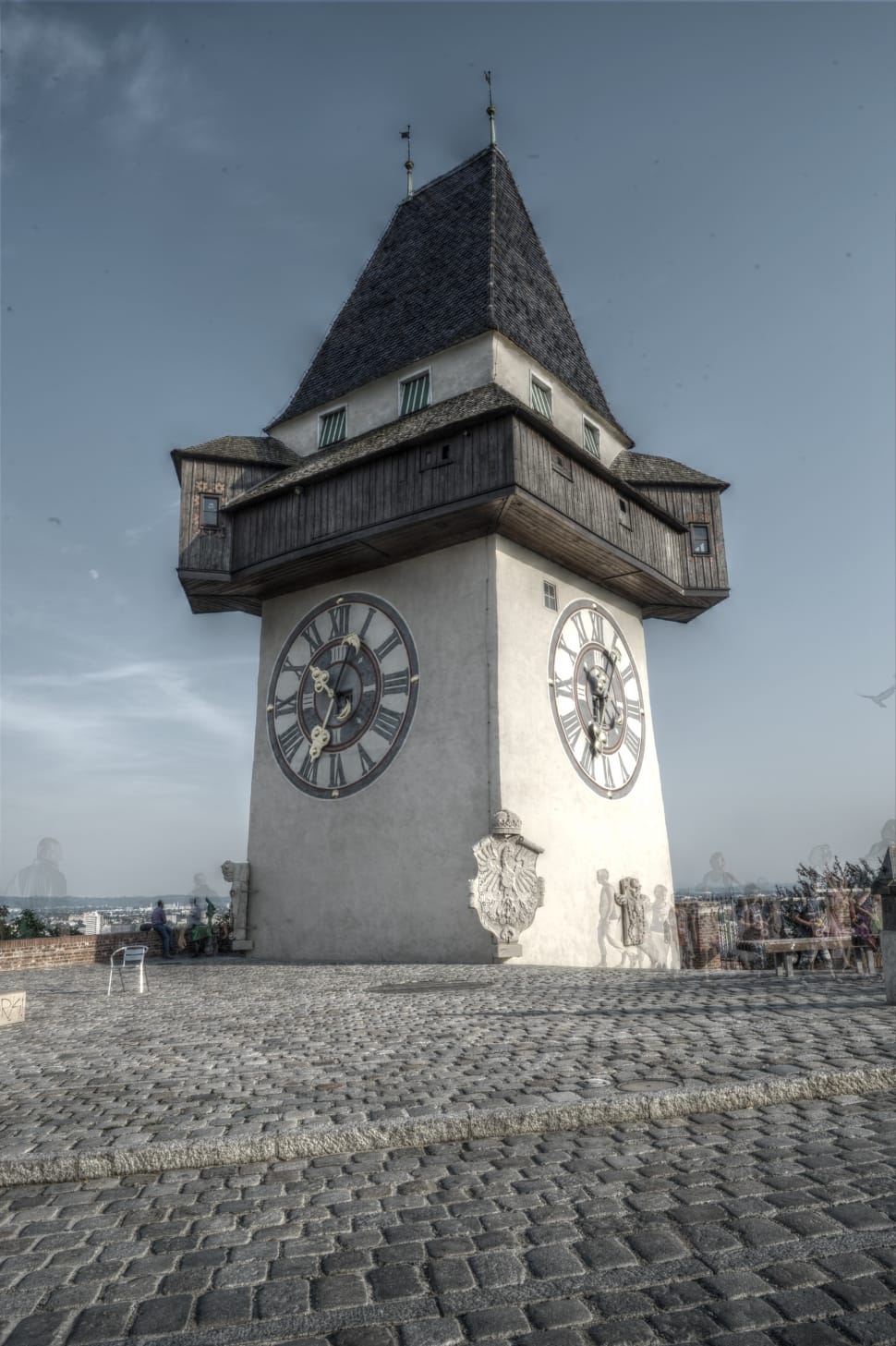 grey and black clock tower preview