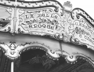 Carousel, Black And White, Retro, close-up, no people thumbnail