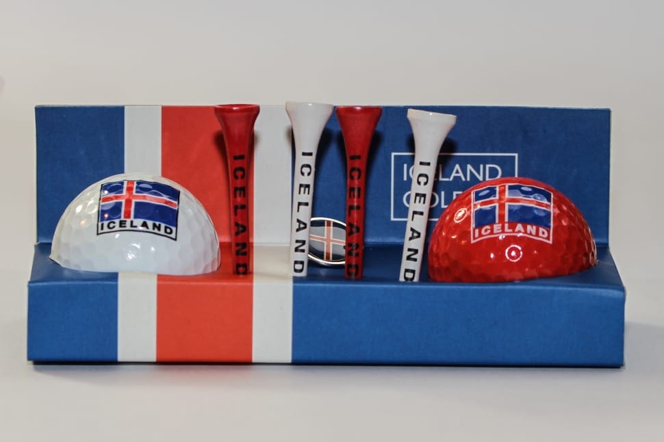 Golf, Golf Balls, Iceland, Golf-Tee, red, front view preview
