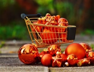 Shopping Cart, Christmas Shopping, food and drink, fruit thumbnail