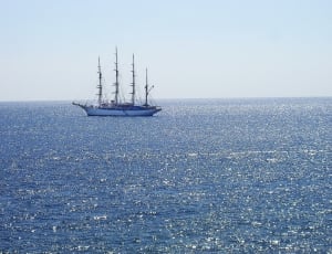 sailship sailing in the middle of an ocean thumbnail