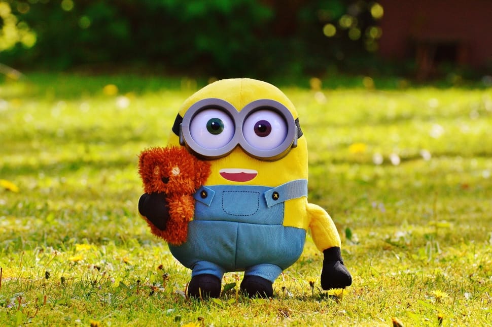 Minion, Fig, Funny, Plush, Cute, grass, front view preview