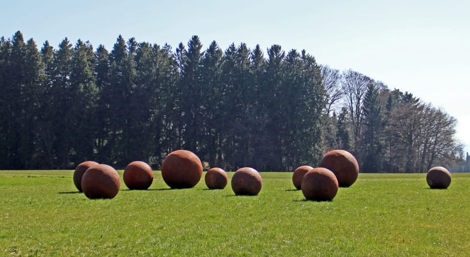 Balls, Nature, Metal, Art, Ball, tree, no people preview