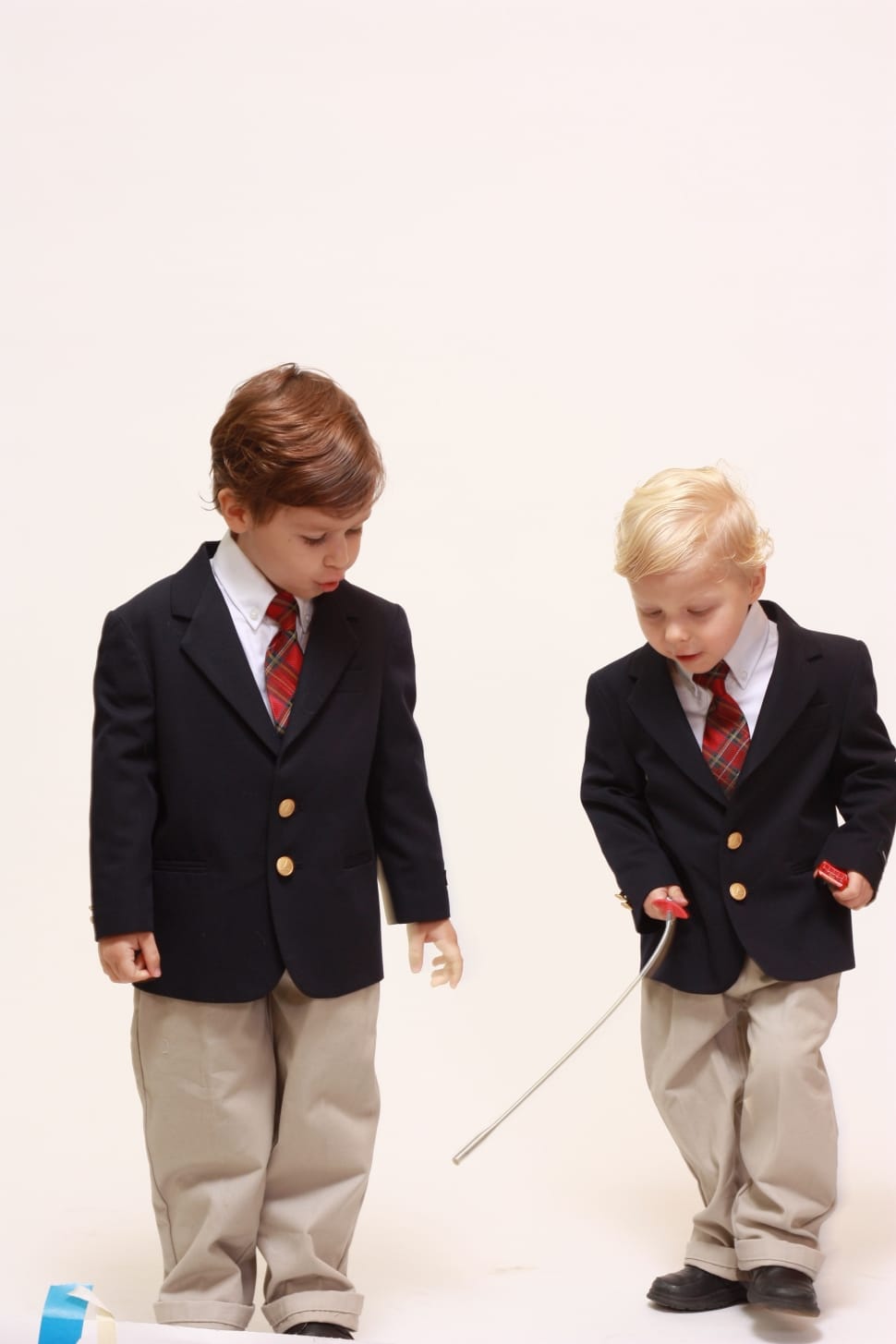 2 pieces boy's suit jacket and red necktie preview