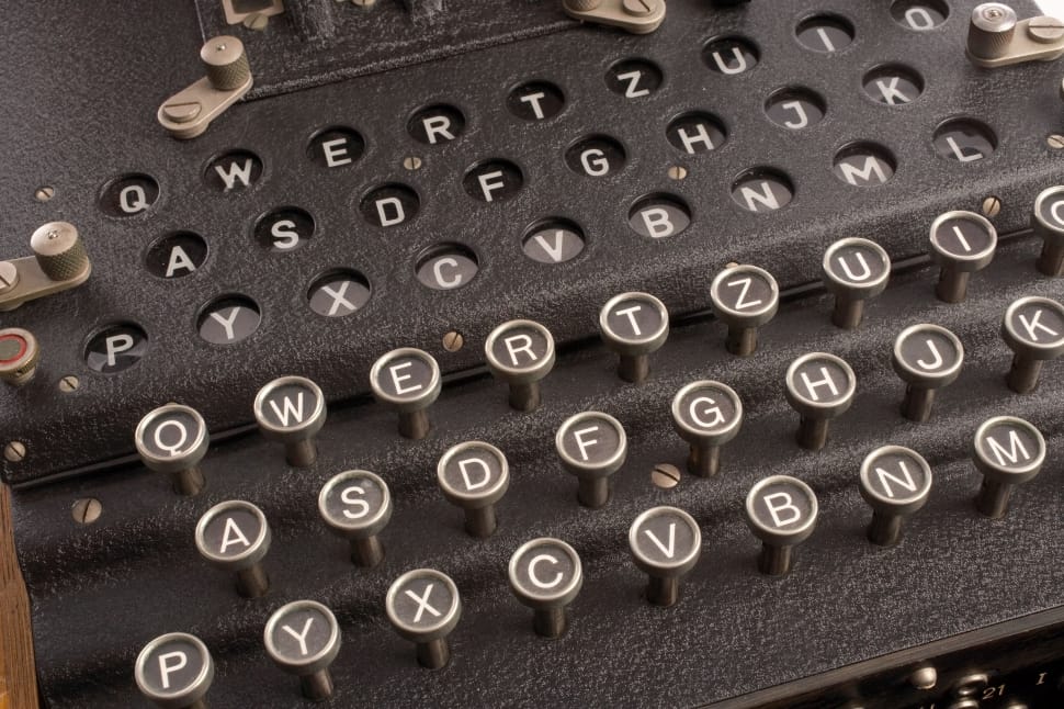 black and brown mechanical typewriter preview
