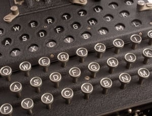 black and brown mechanical typewriter thumbnail