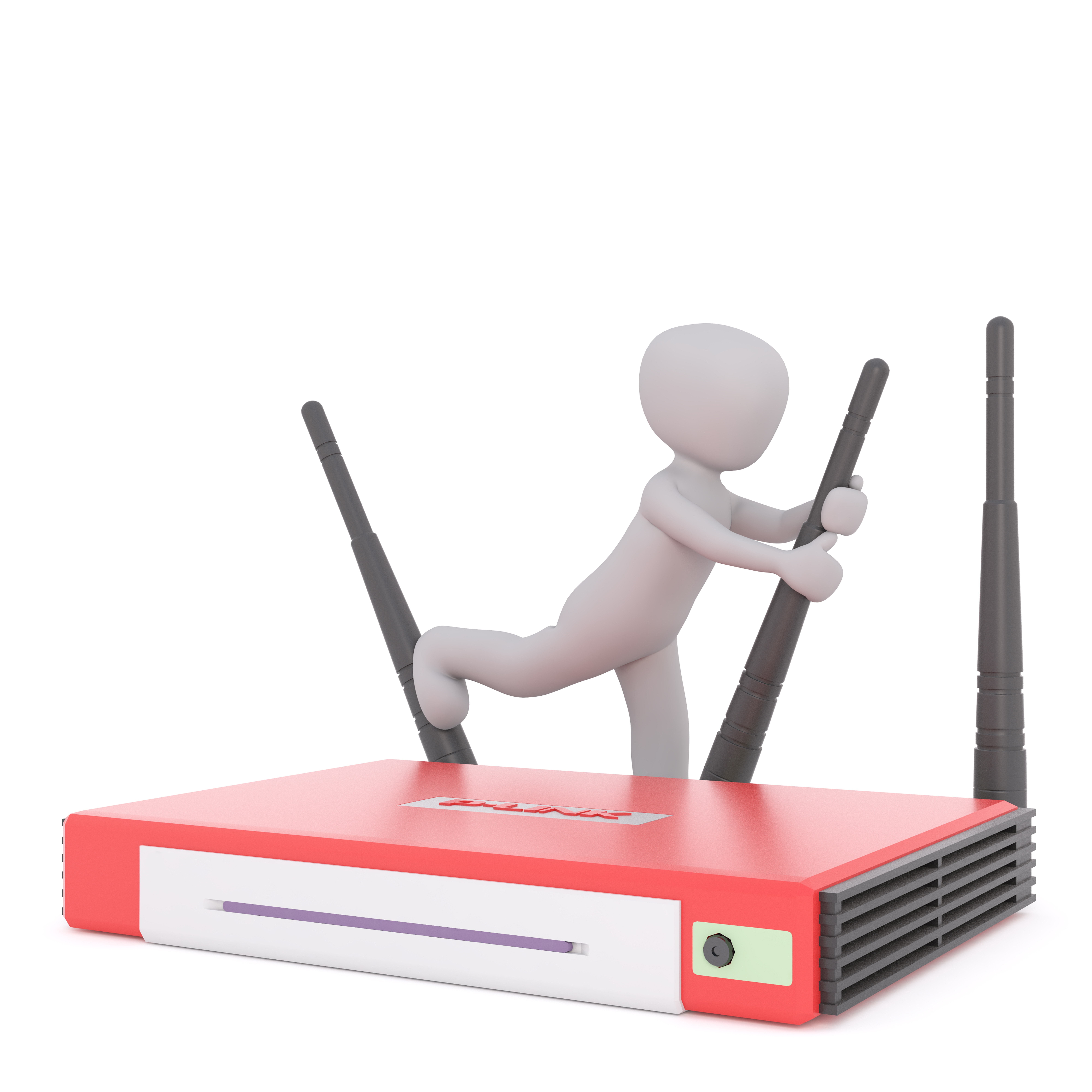 pink grey wireless modem router