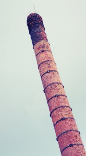 Factory, Chimney, Sky, Bricks, no people, focus on foreground thumbnail