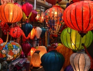 Color, Lampion, Light, Candle, Hell, Red, large group of objects, lantern thumbnail