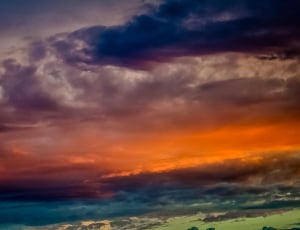 cumulunimbus clouds during sunset painting thumbnail