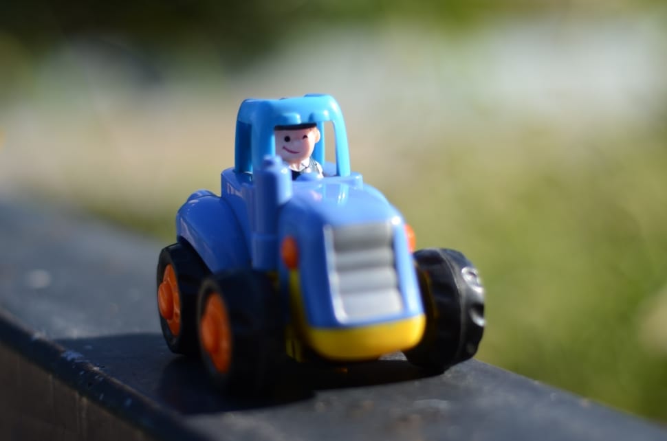 blue tractor toy preview