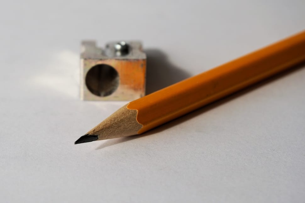 yellow pencil and sharpener preview