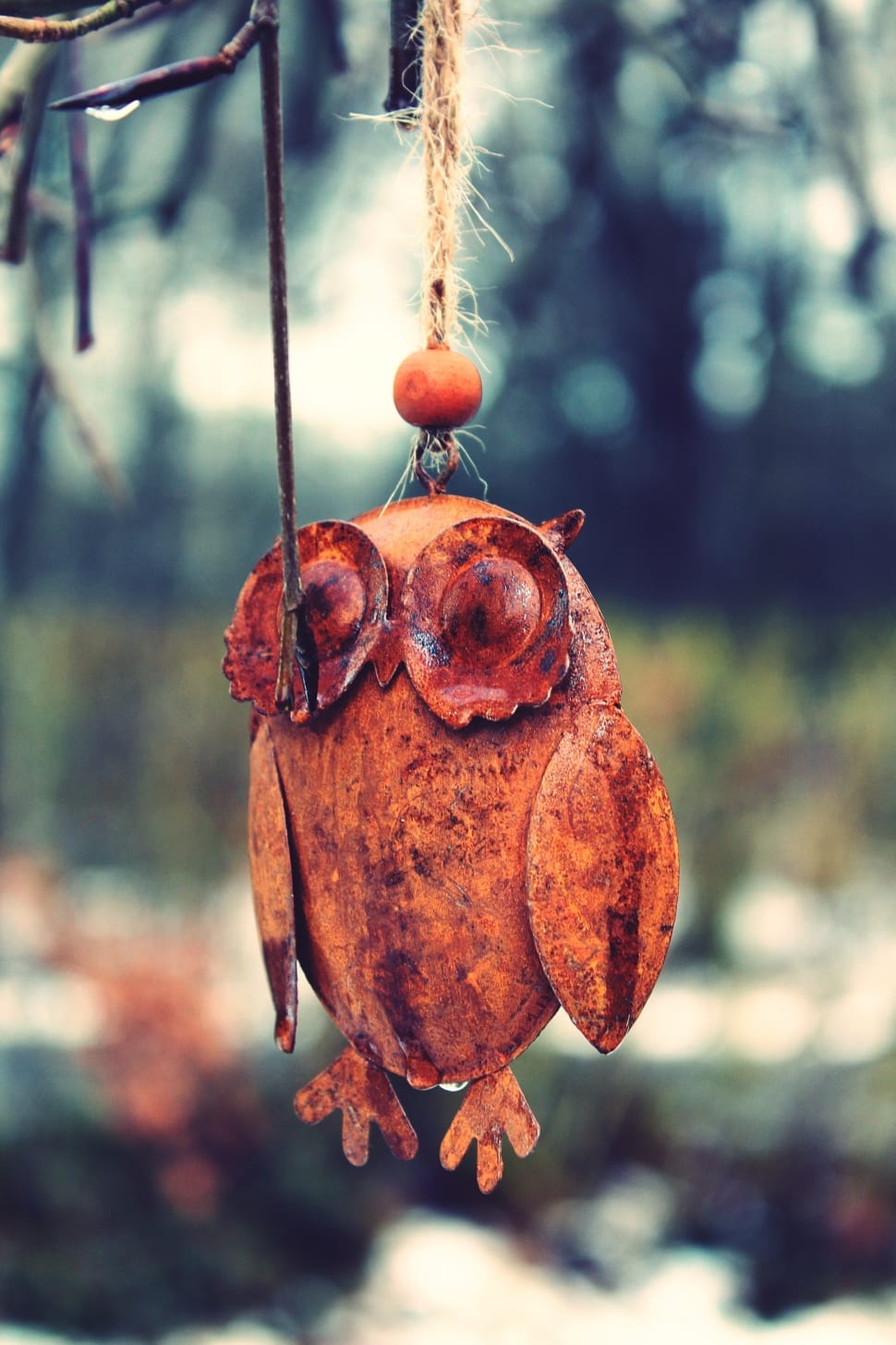 selective focus photography of wooden owl hanging decor preview