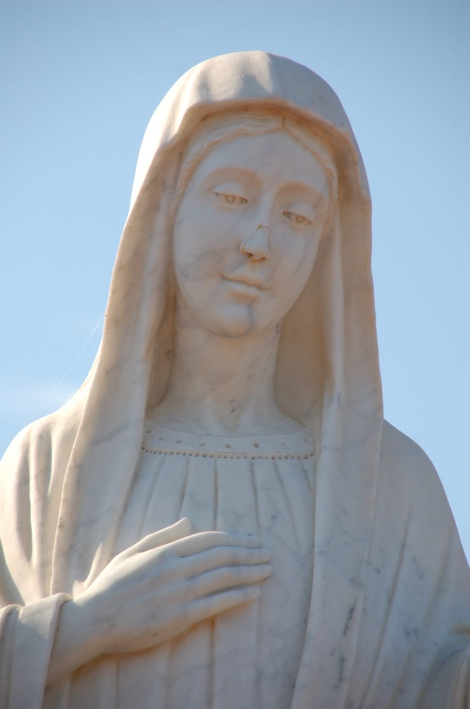 virgin mary white statue preview
