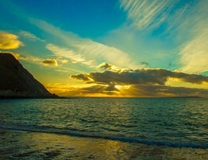 Sunset, Horizon, Sunlight, Sea, Clouds, sea, scenics thumbnail