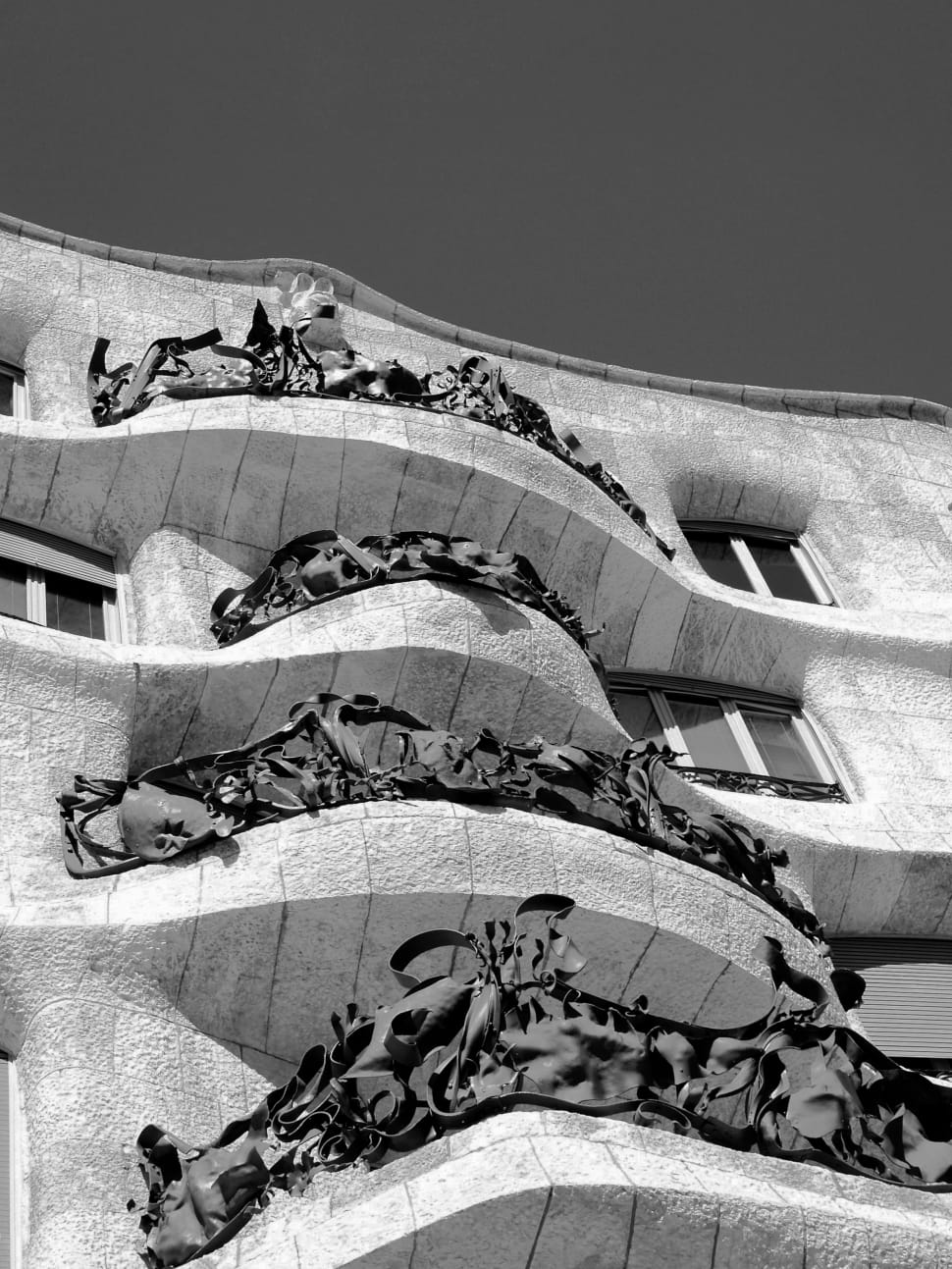 gray scale photo of concrete buidling preview