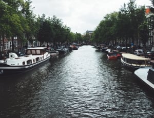 canal with boat lot thumbnail