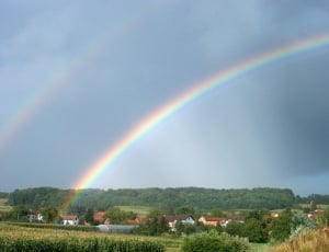Rainbow, Sky, Nature, rainbow, multi colored thumbnail