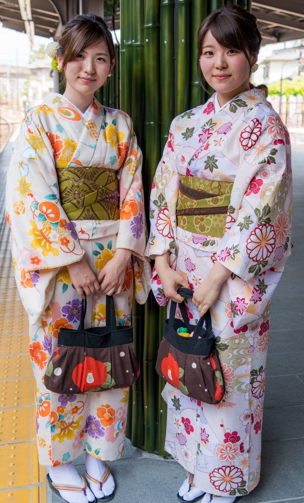 women's white multicolored floral kimono preview