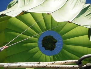 Fly, In The Air, Hot Air Balloon, Flight, green color, leaf thumbnail