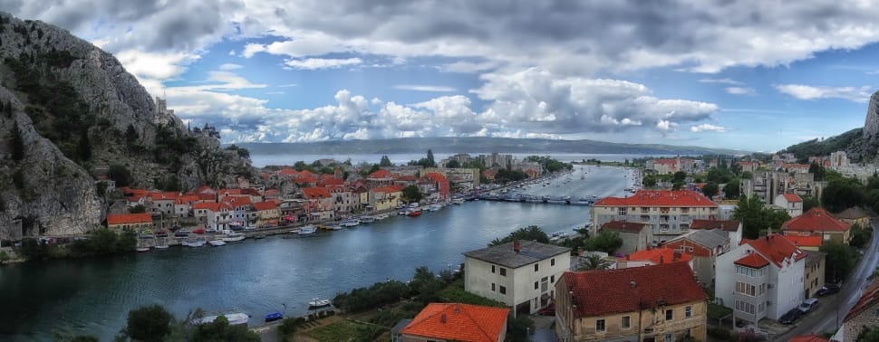 Panorama, River, Sea, Croatia, Coast, cloud - sky, water preview