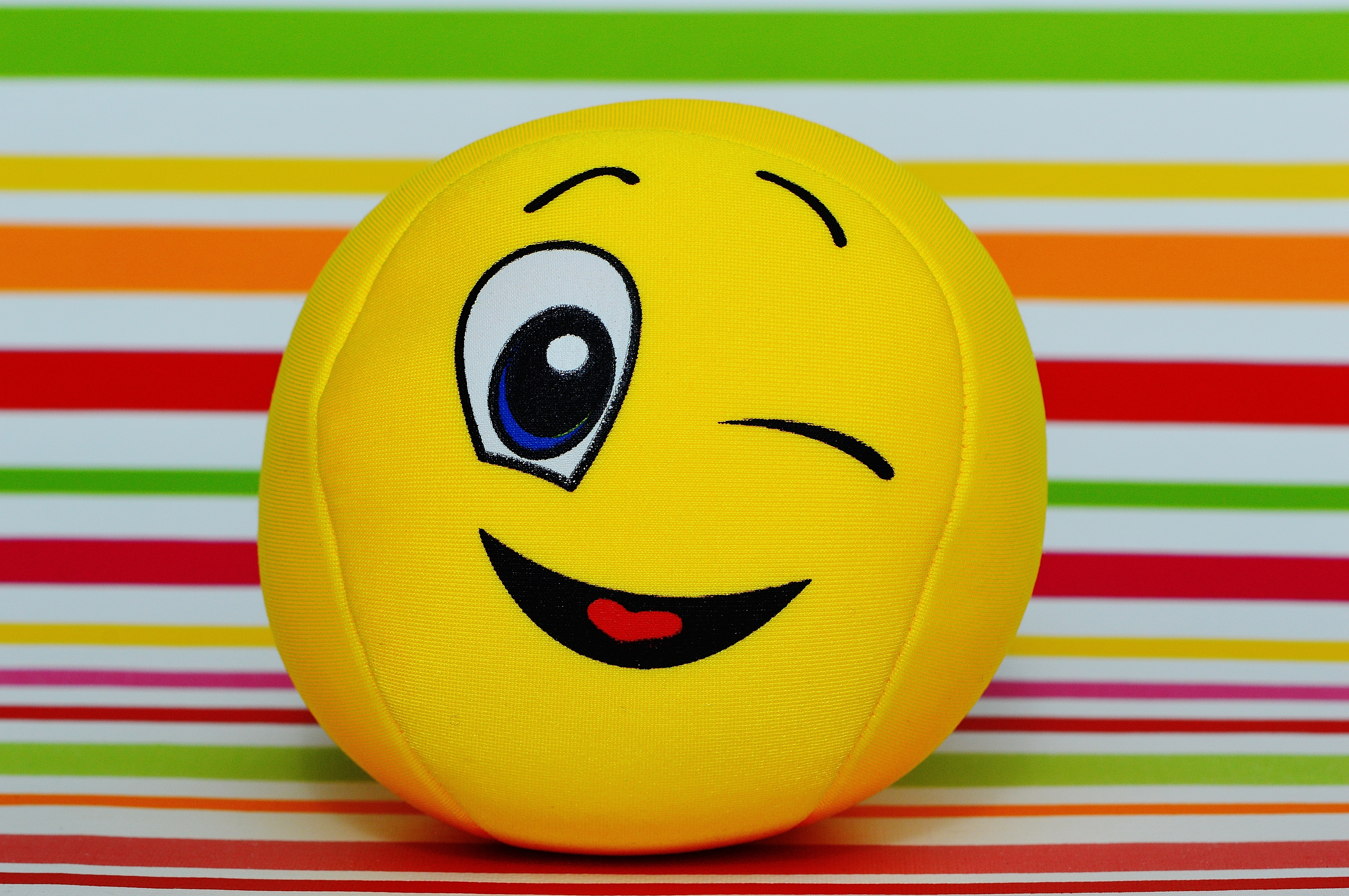 Cute, Smiley, Yellow, Funny, Sweet, Wink, toy, multi colored