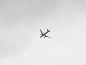 gray scale photo of air plane thumbnail