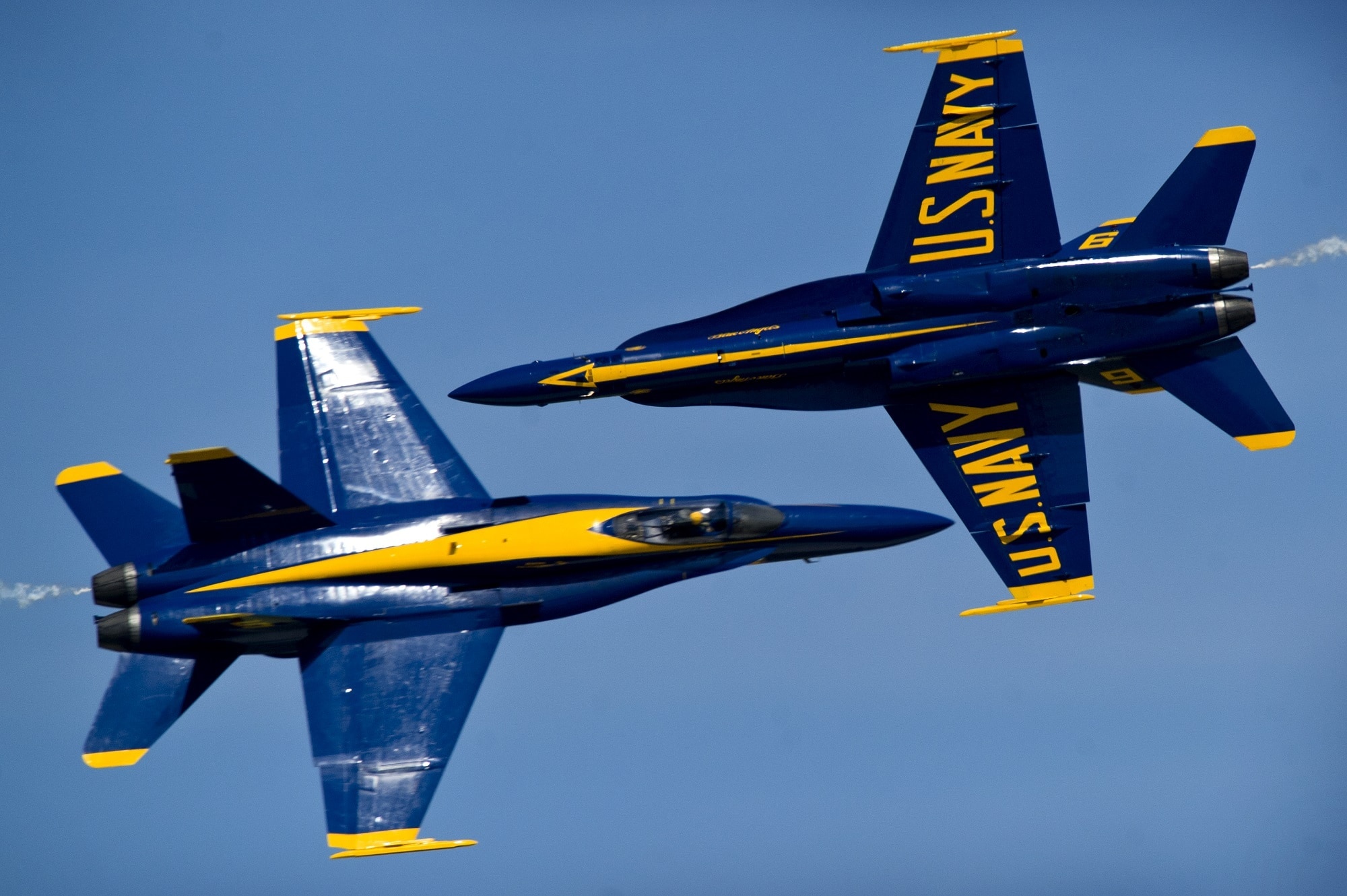 1280x800 Wallpaper Two Blue And Yellow Fighter Planes Peakpx