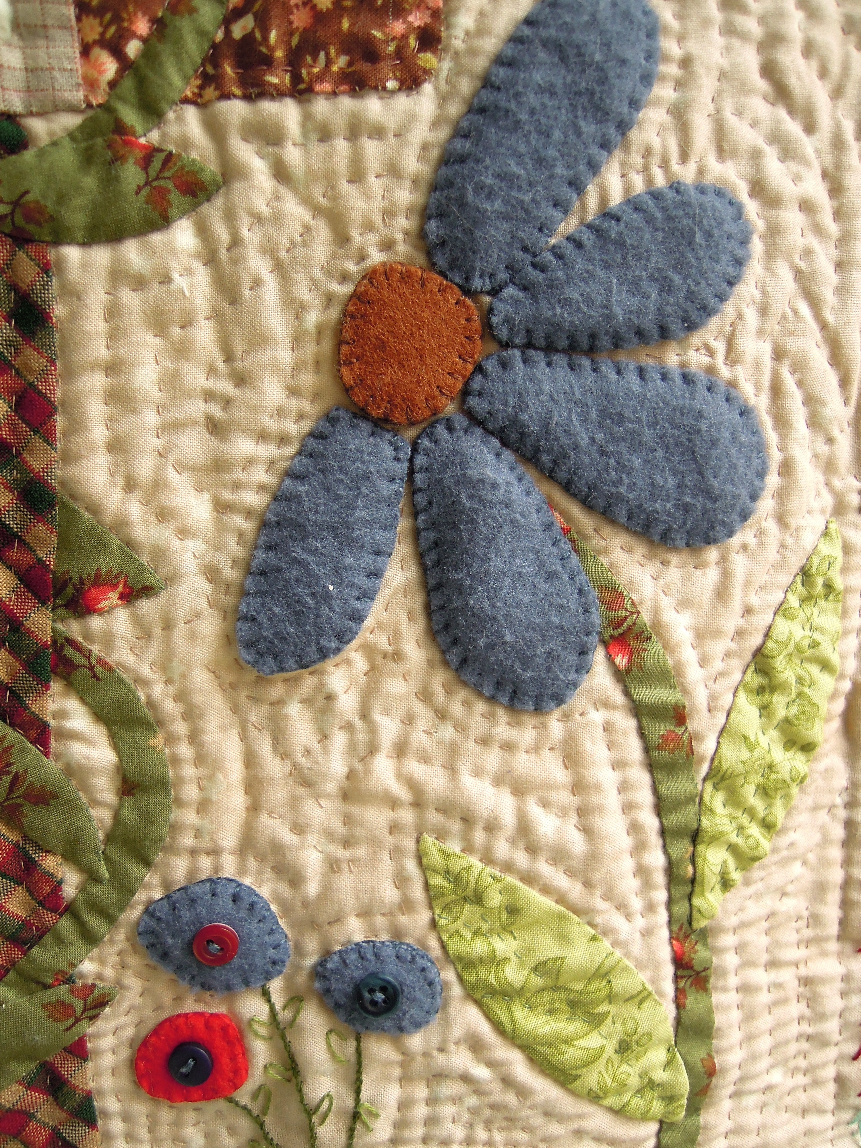 Fabric Flower, Sewing, Patchwork, Work, wool, art and craft