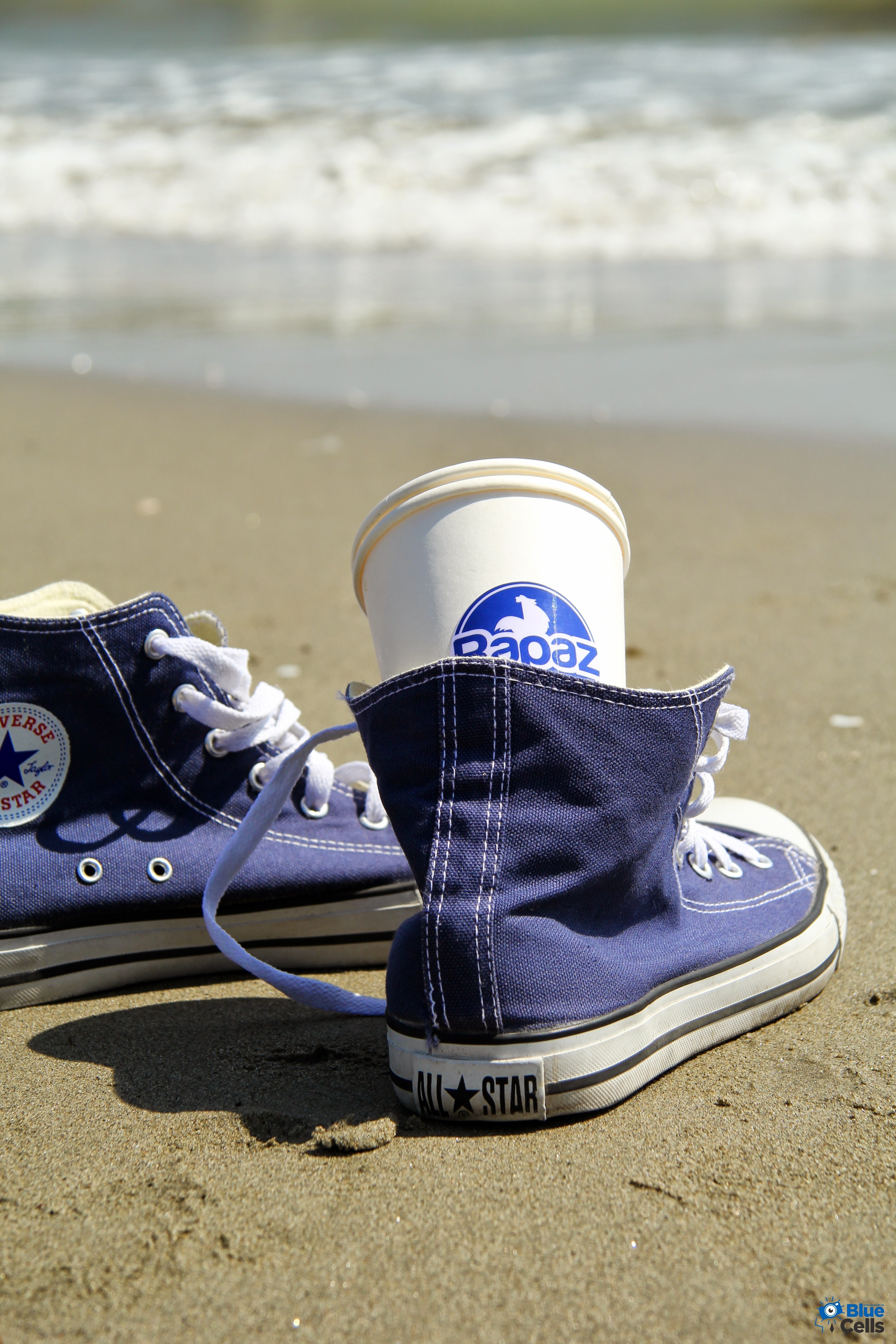 blue and white converse all star high top sneakers