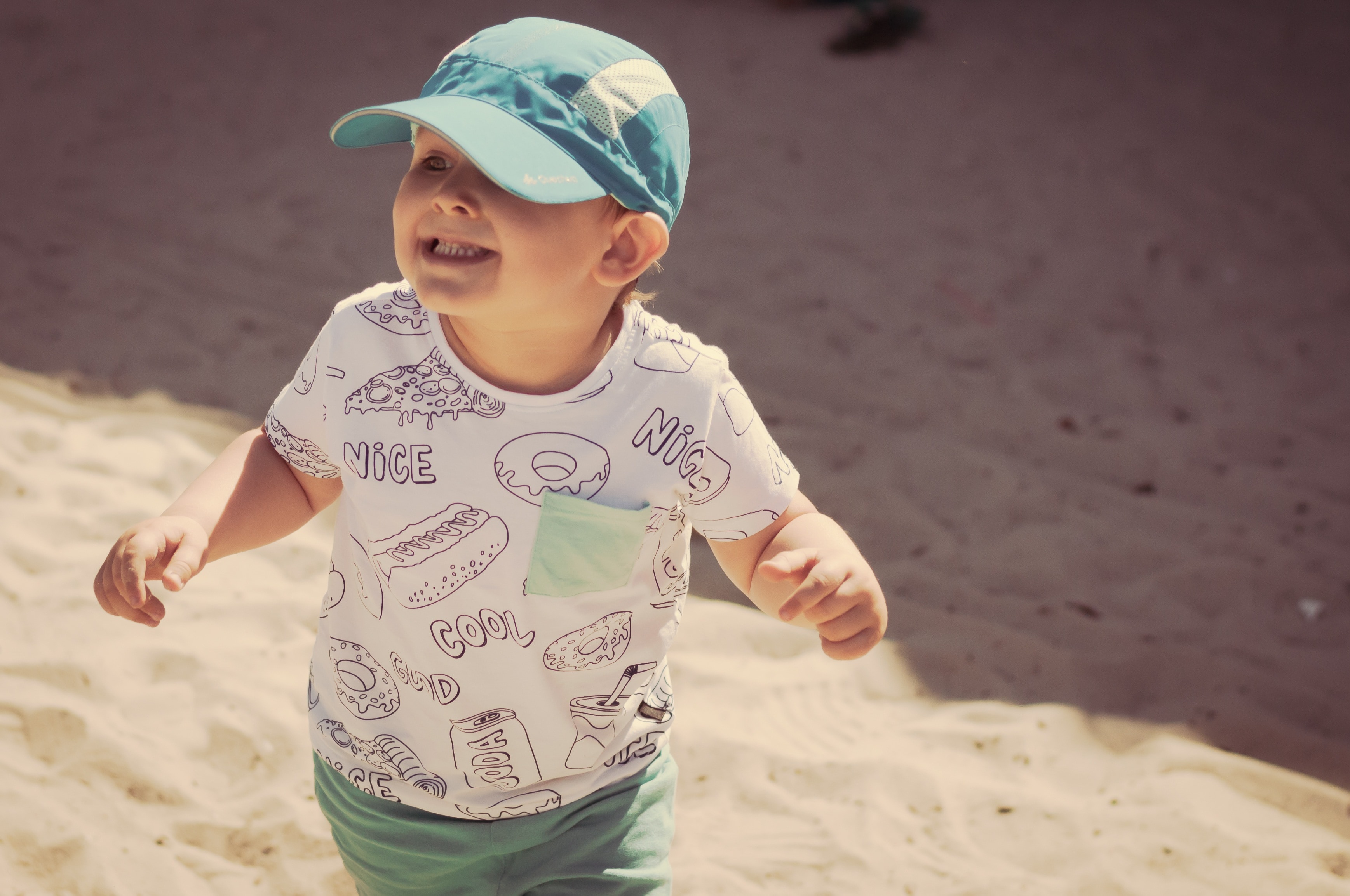 Summer, Of Copy, Child, Boy, A Smile, sand, beach
